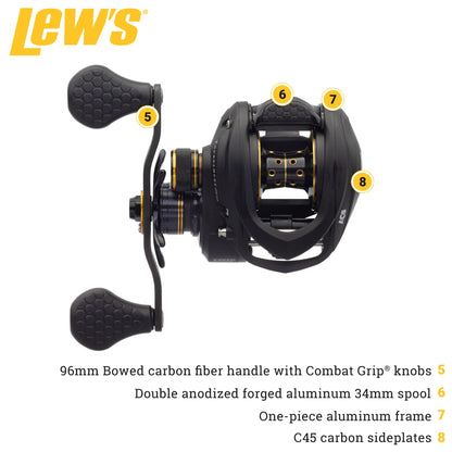Lew's Tournament Pro LFS Speed Spool Baitcast Fishing Reel, Aluminum Frame, Premium 11 Stainless Steel Ball Bearings