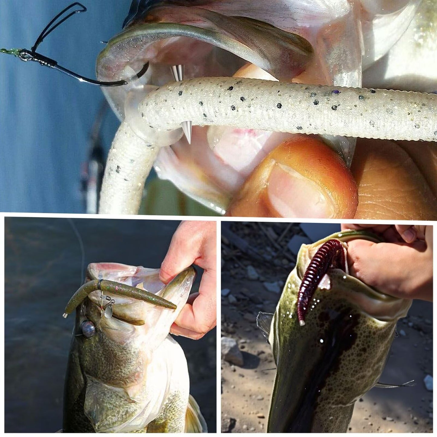 12/20pcs Tungsten Nail Weights for Neko Wacky Rig Fishing