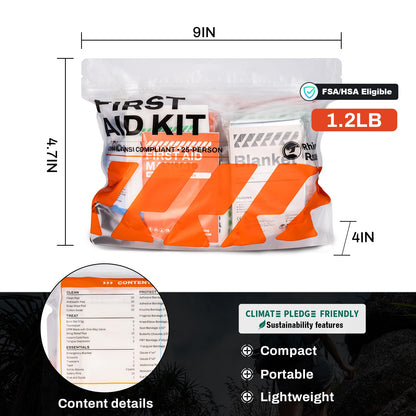 RHINO RESCUE 371 Pieces OSHA All-Purpose First Aid Kit