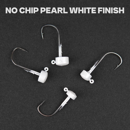 Ned Rig Jig Heads, 20 Pack Finesse Mushroom Jig Hooks Kit for Bass Fishing 1/16 3/32 1/8 3/16oz
