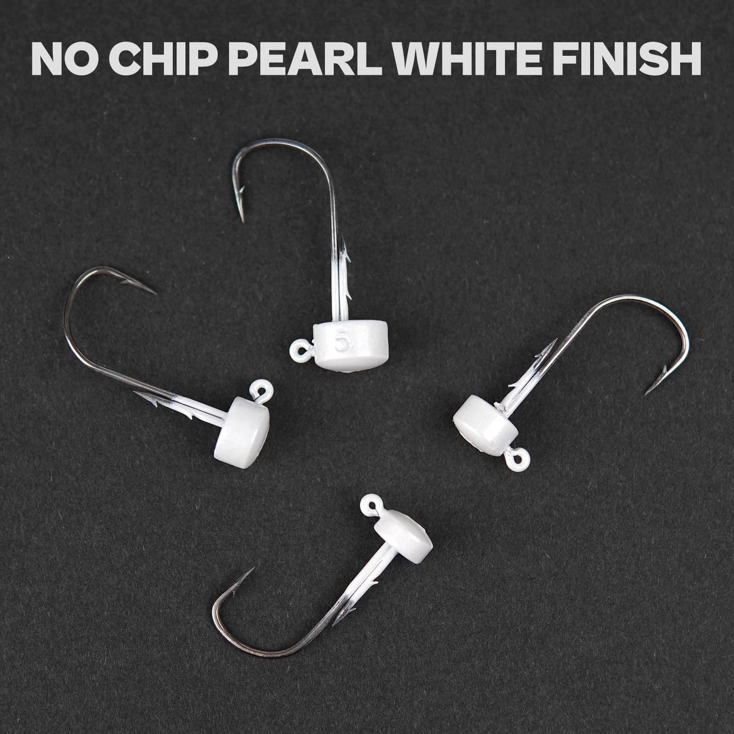Ned Rig Jig Heads, 20 Pack Finesse Mushroom Jig Hooks Kit for Bass Fishing 1/16 3/32 1/8 3/16oz