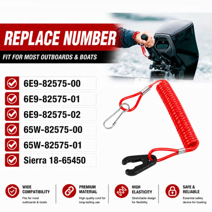 Boat Engine Safety Kill Stop Switch Lanyard