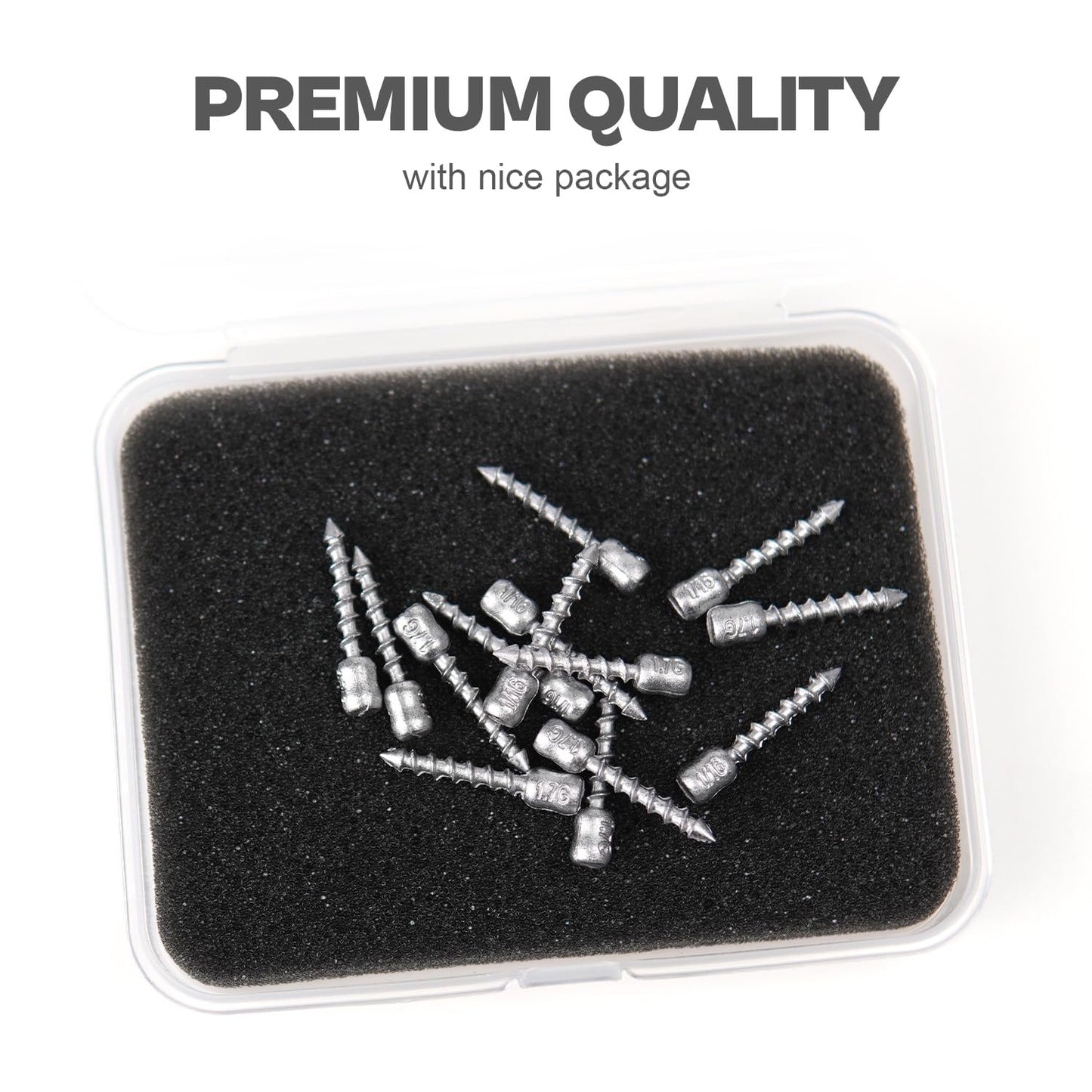 60/80-PCs Hard Alloy Screw Nail Weights