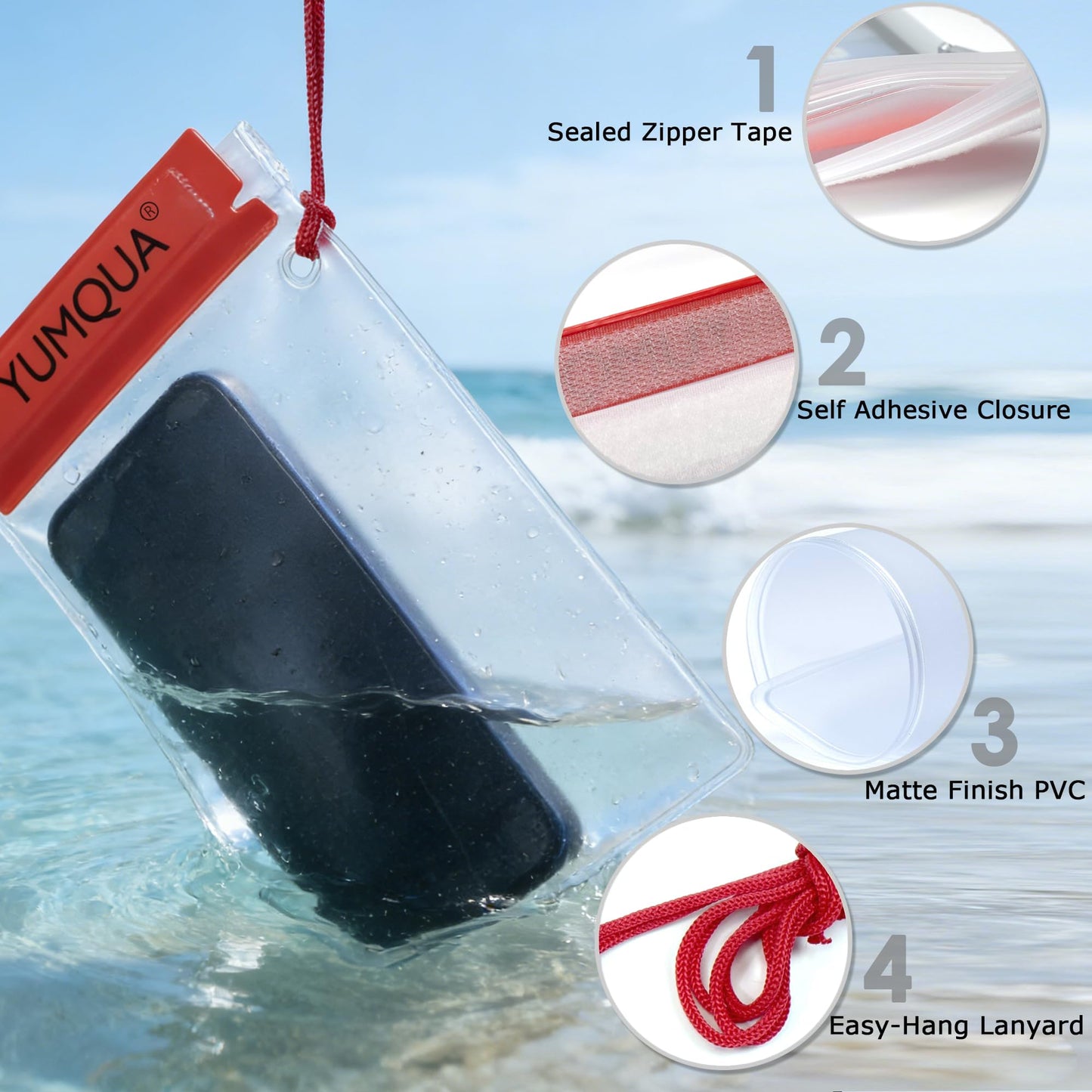 YUMQUA Clear Waterproof Bag