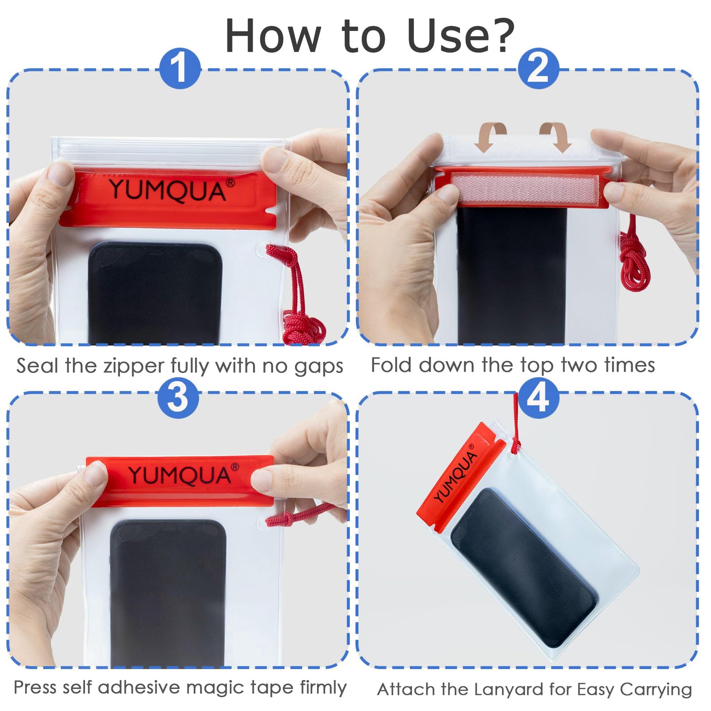 YUMQUA Clear Waterproof Bag