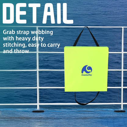 2 Pack Throwable Flotation Cushion, USCG Approved Type IV PFD Boat Throw Seat Cushion Life Preserver