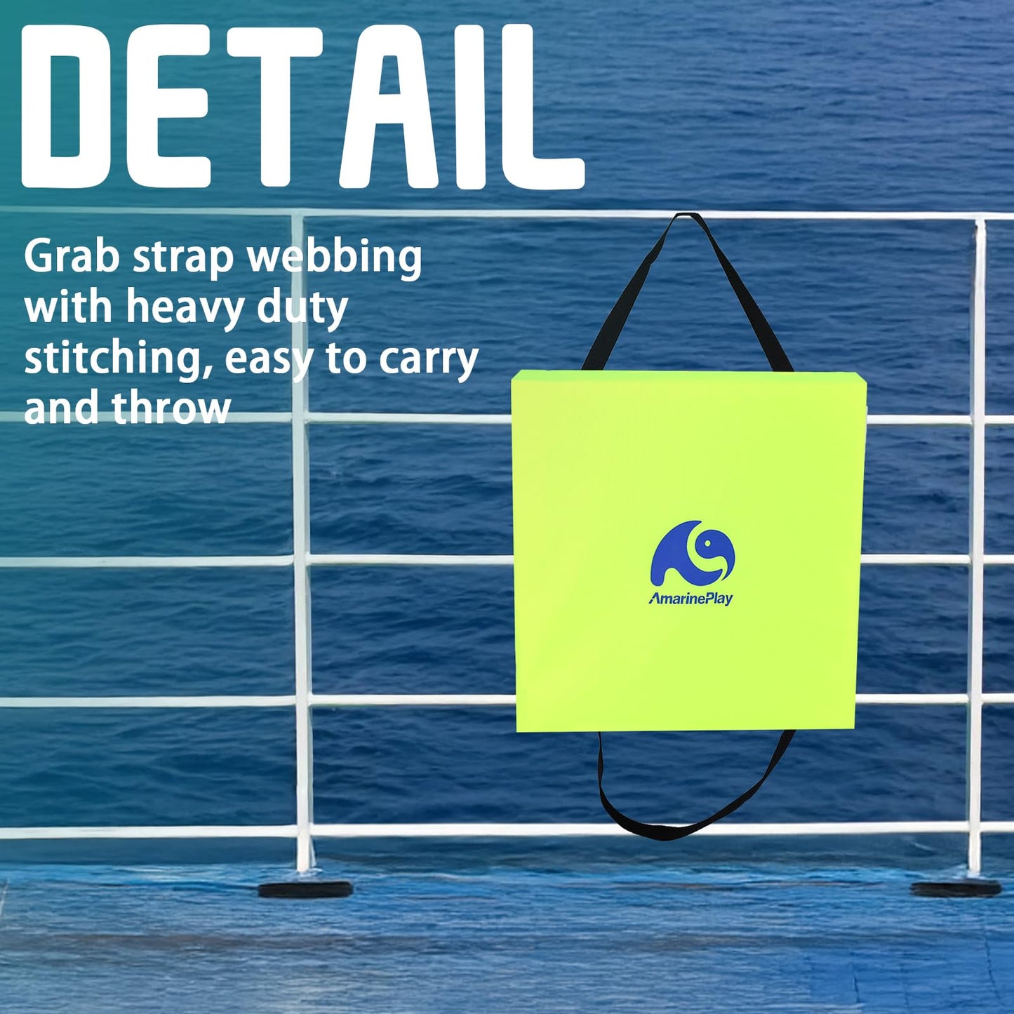 2 Pack Throwable Flotation Cushion, USCG Approved Type IV PFD Boat Throw Seat Cushion Life Preserver