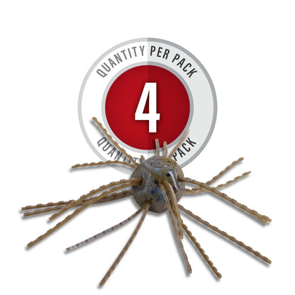 Strike King Tumbleweed Floating Fishing Lure, Finesse Creature Bait, 3-Inches, 4-Pack