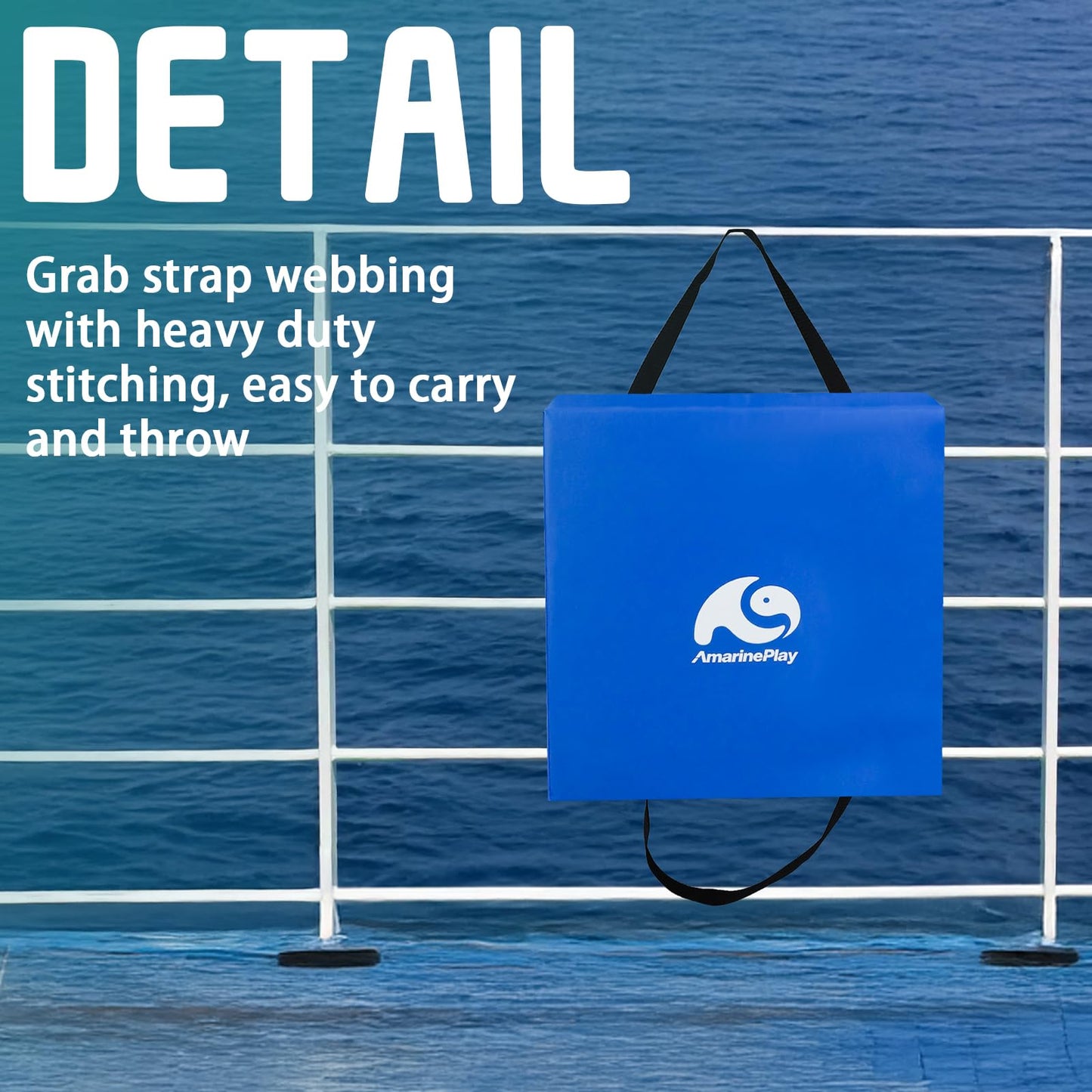 2 Pack Throwable Flotation Cushion, USCG Approved Type IV PFD Boat Throw Seat Cushion Life Preserver