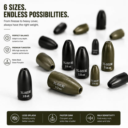 Tungsten Bullet Fishing Weights