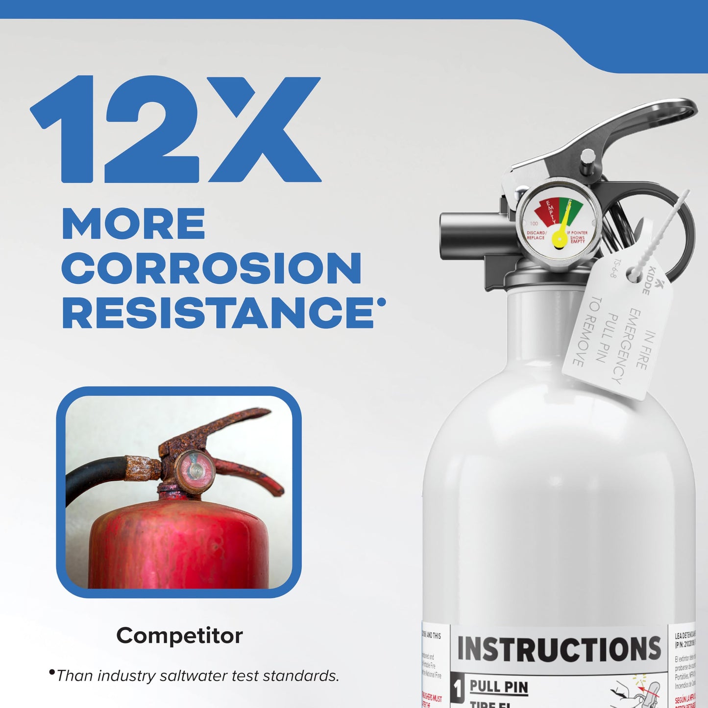 Kidde Fire Extinguisher for Boats, Single-Use 10BC