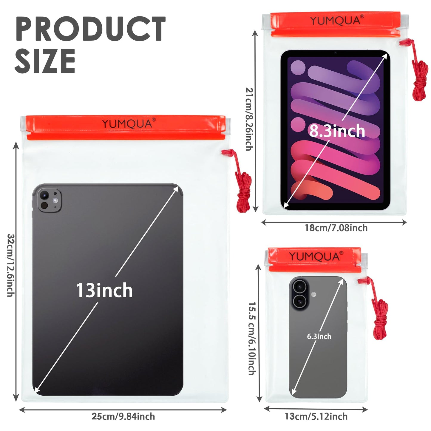 YUMQUA Clear Waterproof Bag