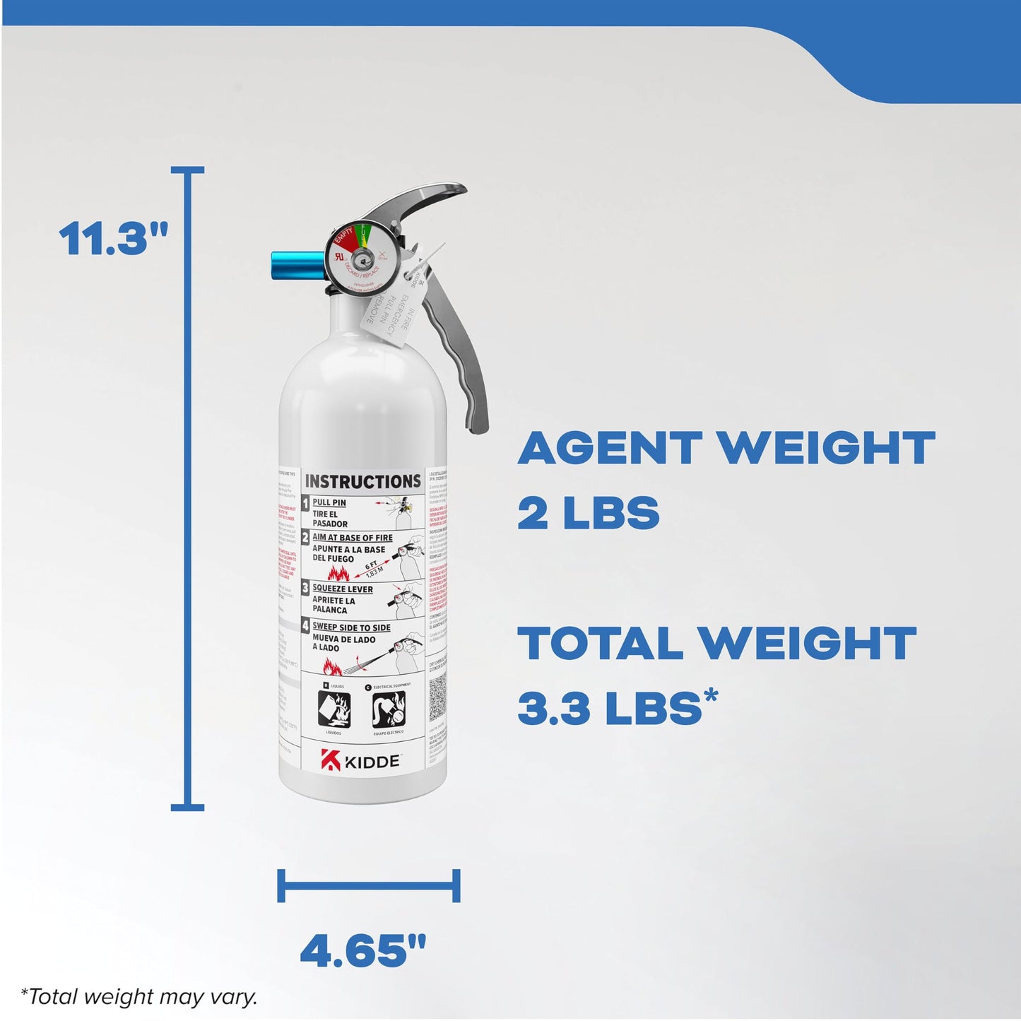Kidde Fire Extinguisher for Boats, Single-Use 10BC