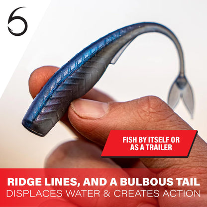 6th Sense Juggle Minnow – Bass Fishing Lure | Multi-Purpose Soft Plastic for Spinnerbaits, Swim Jigs, Bladed Jigs, Underspins, Jig Heads, and Finesse Rigs
