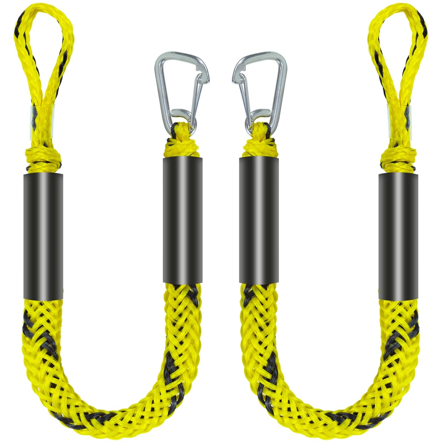 4 Feet Bungee Dock Line Mooring Rope 2-Pack for Docking