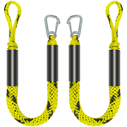 4 Feet Bungee Dock Line Mooring Rope 2-Pack for Docking