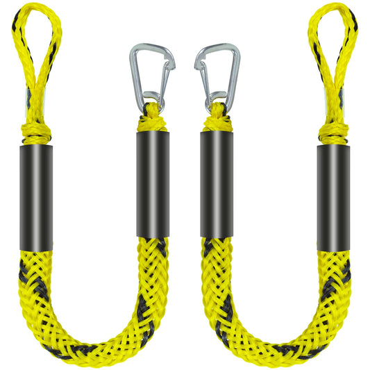 4 Feet Bungee Dock Line Mooring Rope 2-Pack for Docking