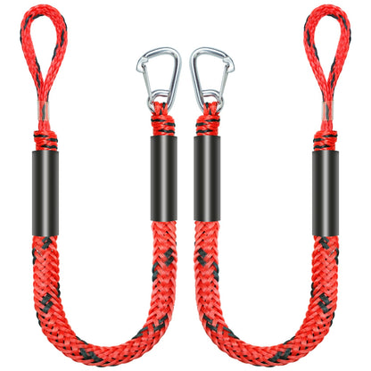 4 Feet Bungee Dock Line Mooring Rope 2-Pack for Docking