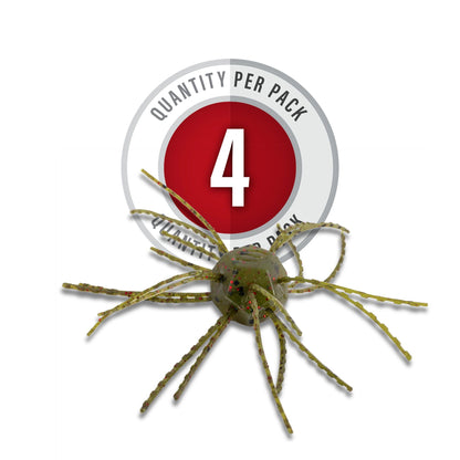 Strike King Tumbleweed Floating Fishing Lure, Finesse Creature Bait, 3-Inches, 4-Pack