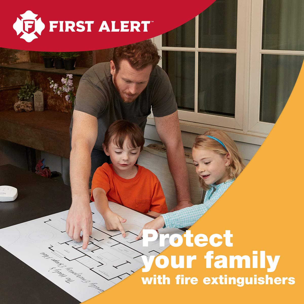 First Alert Fire Extinguisher | Marine Fire Extinguisher, White, FE1A10GR, 1-Pack, 14"