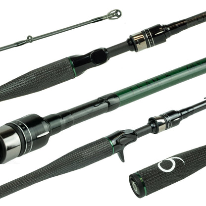 6th Sense – Team 6 Fishing Rod – Bass Fishing Casting & Spinning Rods – Lightweight Sensitivity with Carbon Fiber Handle