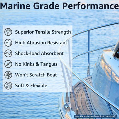 2-Pack Double Braid Nylon Boat Ropes