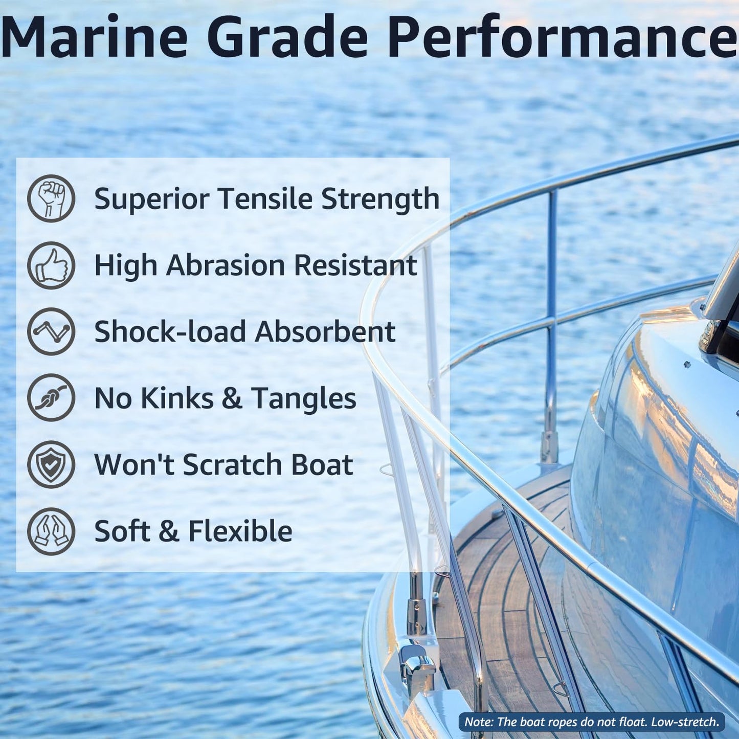 2-Pack Double Braid Nylon Boat Ropes