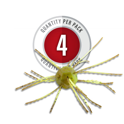 Strike King Tumbleweed Floating Fishing Lure, Finesse Creature Bait, 3-Inches, 4-Pack