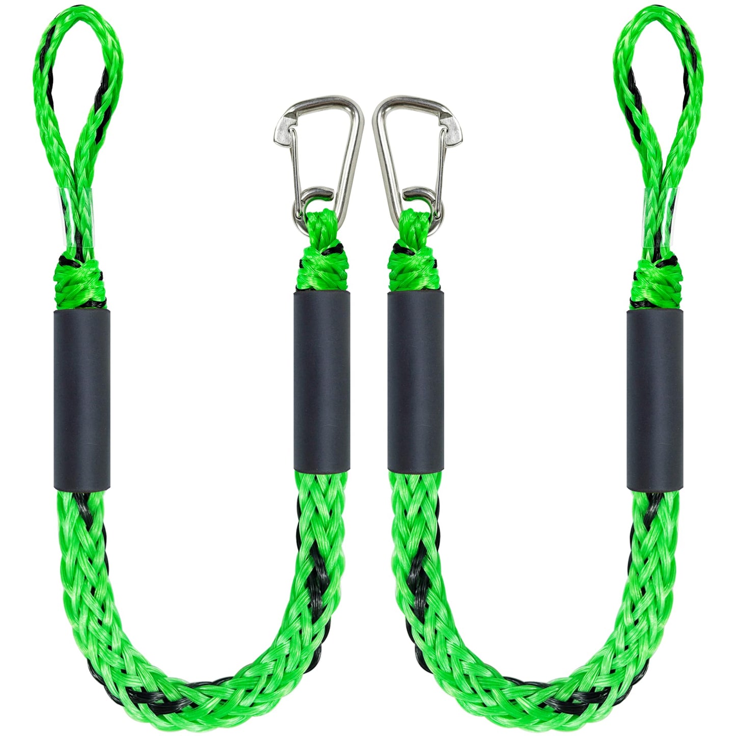 4 Feet Bungee Dock Line Mooring Rope 2-Pack for Docking
