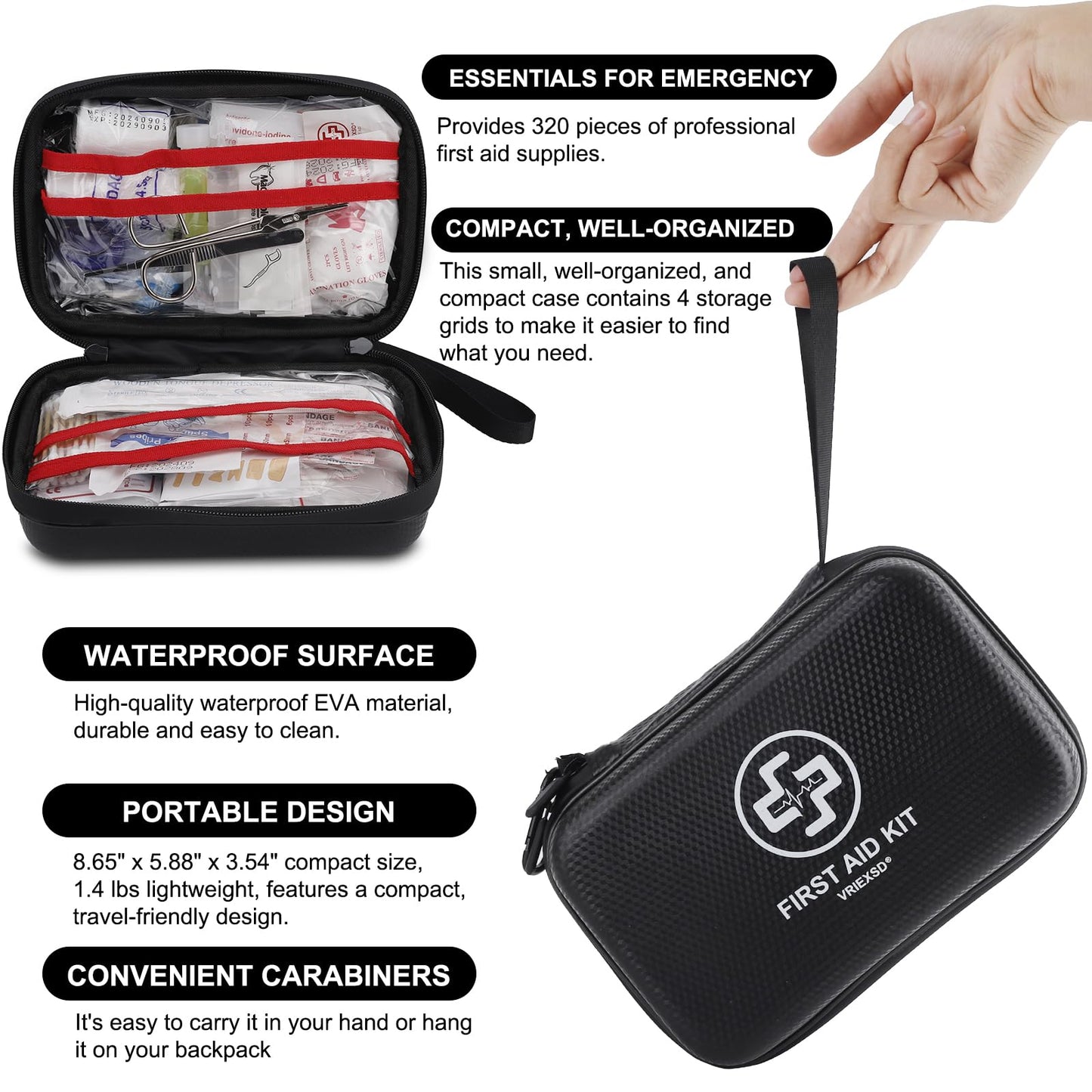 VRIEXSD Premium First Aid Kit