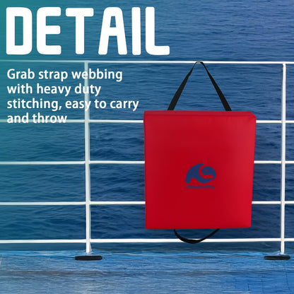 2 Pack Throwable Flotation Cushion, USCG Approved Type IV PFD Boat Throw Seat Cushion Life Preserver