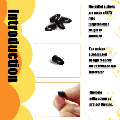 Croch 10 Pack Tungsten Fishing Weight