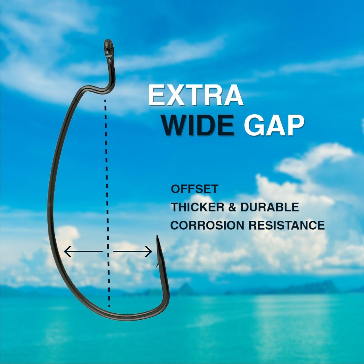 Reaction Tackle Offset EWG Worm Hooks