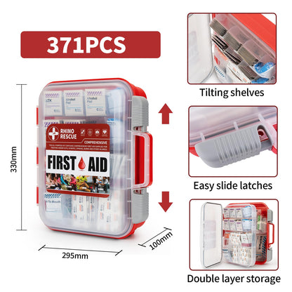 RHINO RESCUE 371 Pieces OSHA All-Purpose First Aid Kit