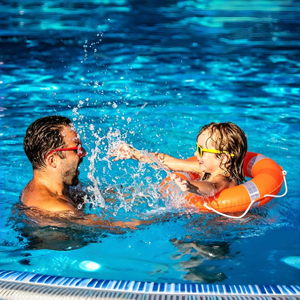 Lifebuoy Set 20Inch Life Preserver Ring and Water Floating Lifesaving Rope