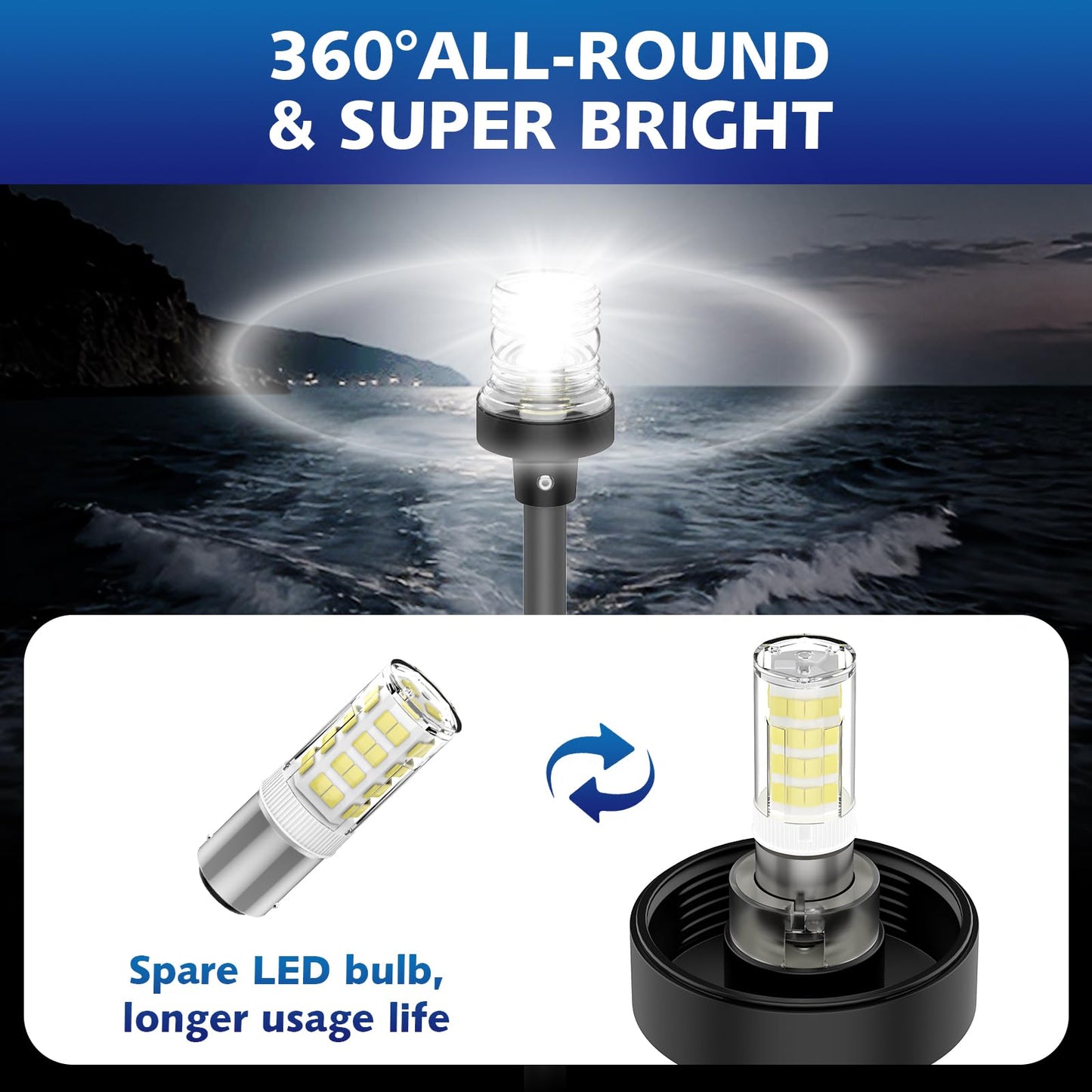 Boat Stern Light Anchor Light