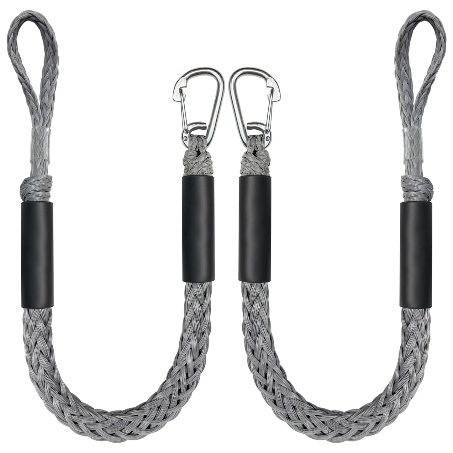 4 Feet Bungee Dock Line Mooring Rope 2-Pack for Docking