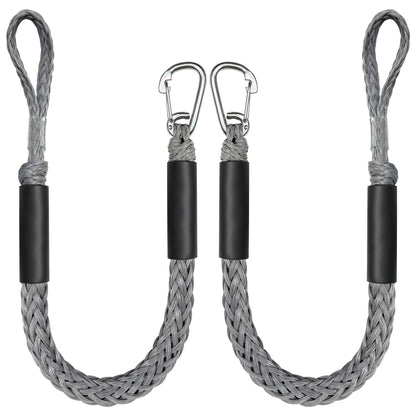 4 Feet Bungee Dock Line Mooring Rope 2-Pack for Docking