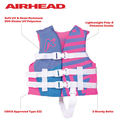 Airhead Trend Life Jacket for Adults & Kids - USCG Approved Life Vest