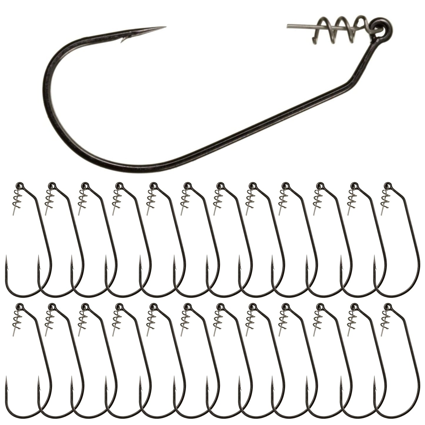 Reaction Tackle Swimbait Hooks for Bass Fishing - Soft Plastic Fishing Hooks with Centering Spring pin for Soft Plastic Swim Baits and Worm Lure Baits