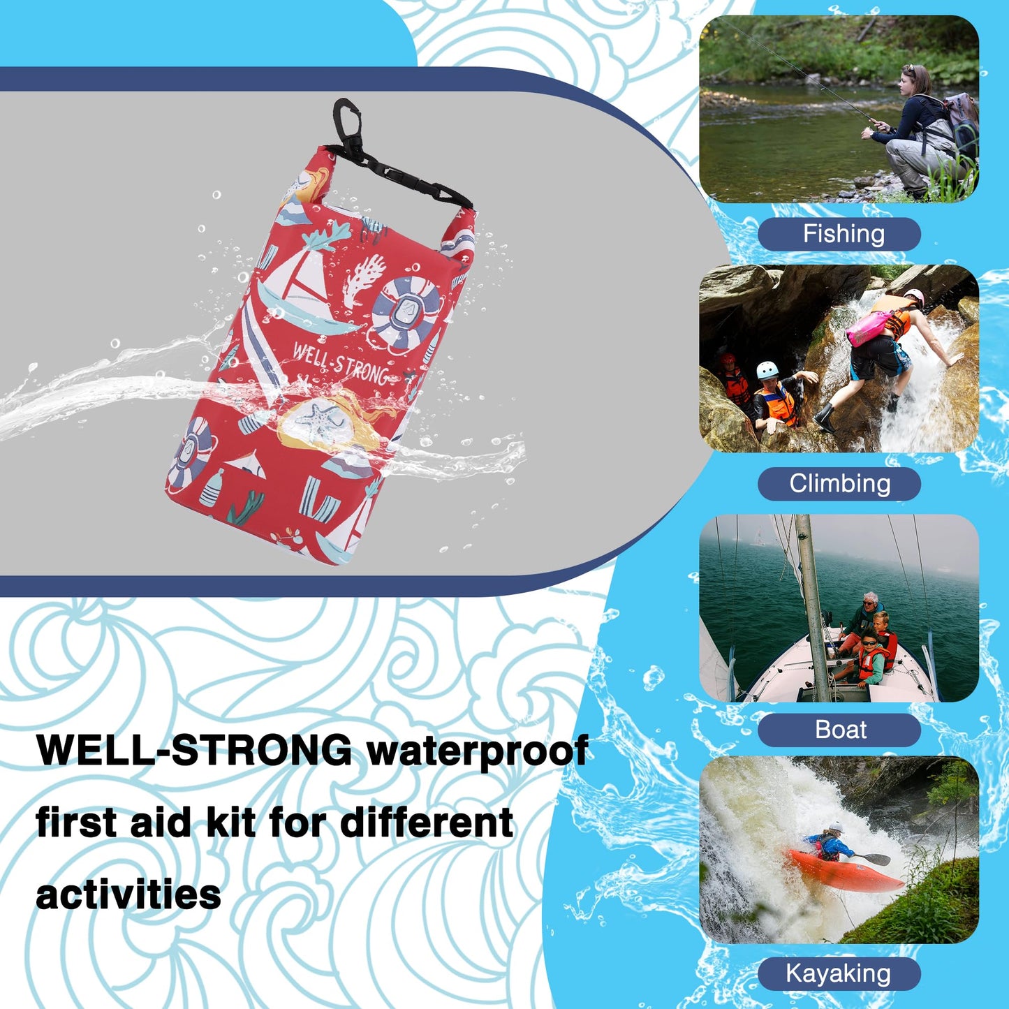 Waterproof First Aid Kit Roll Top Boat Emergency Kit