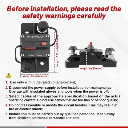 RED WOLF 200 Amp Circuit Breaker Fuse