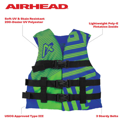 Airhead Trend Life Jacket for Adults & Kids - USCG Approved Life Vest