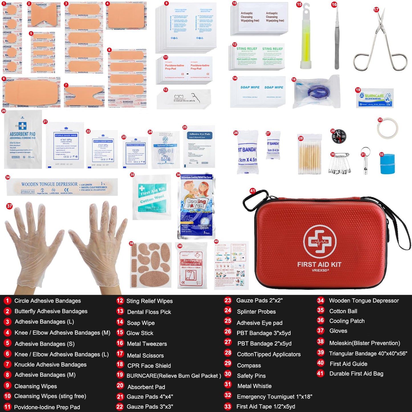 VRIEXSD Premium First Aid Kit