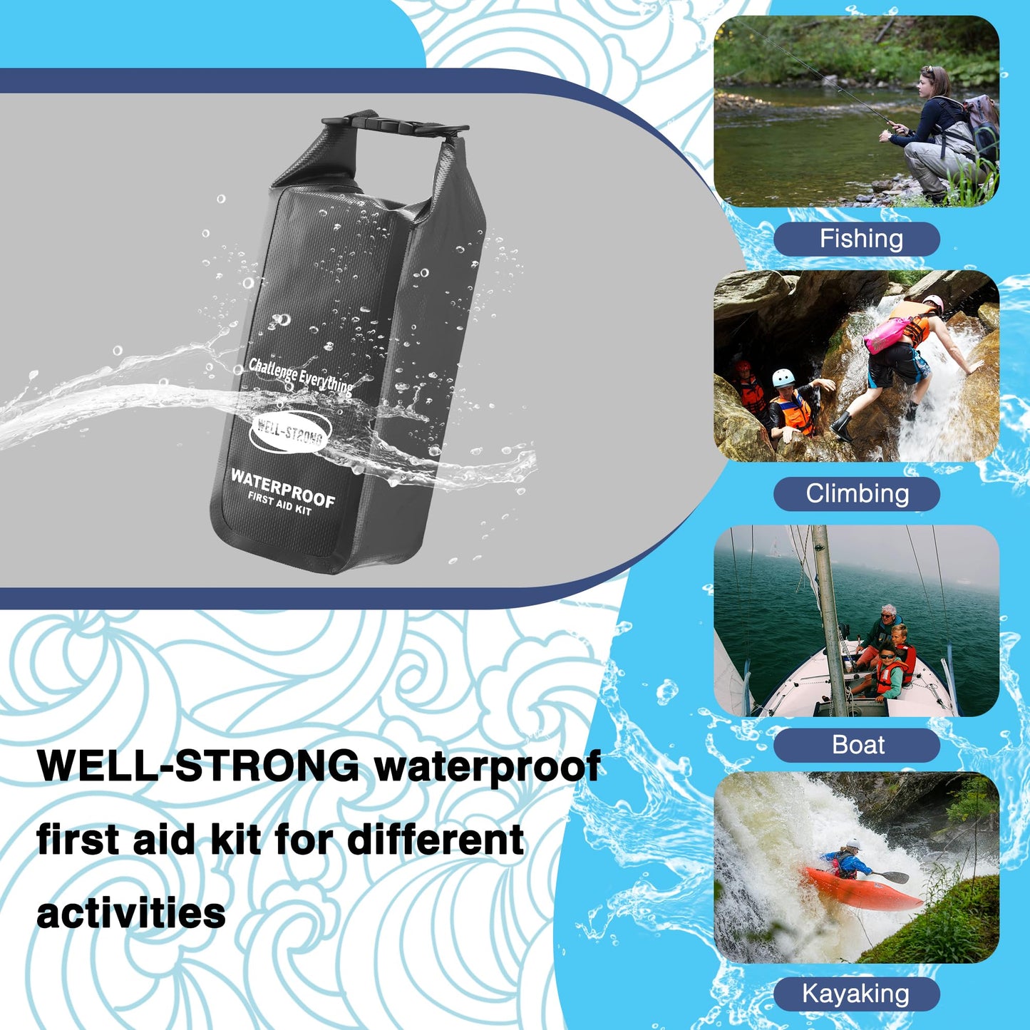 Waterproof First Aid Kit Roll Top Boat Emergency Kit