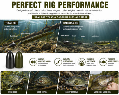 Tungsten Bullet Fishing Weights