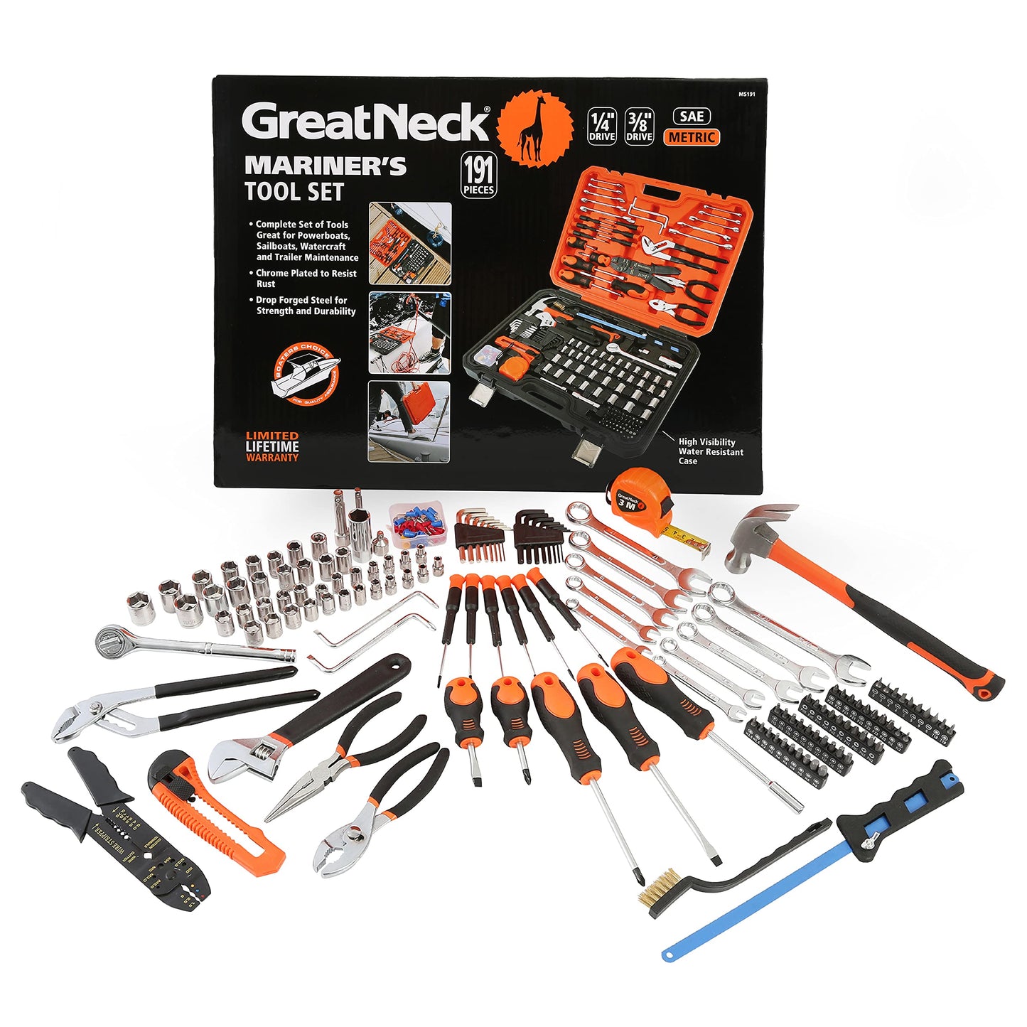 Great Neck MS125 125 Piece Marine Tool Set
