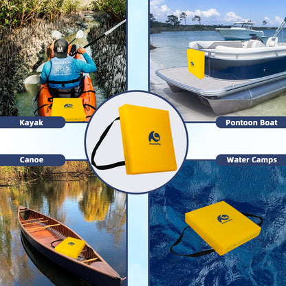 2 Pack Throwable Flotation Cushion, USCG Approved Type IV PFD Boat Throw Seat Cushion Life Preserver