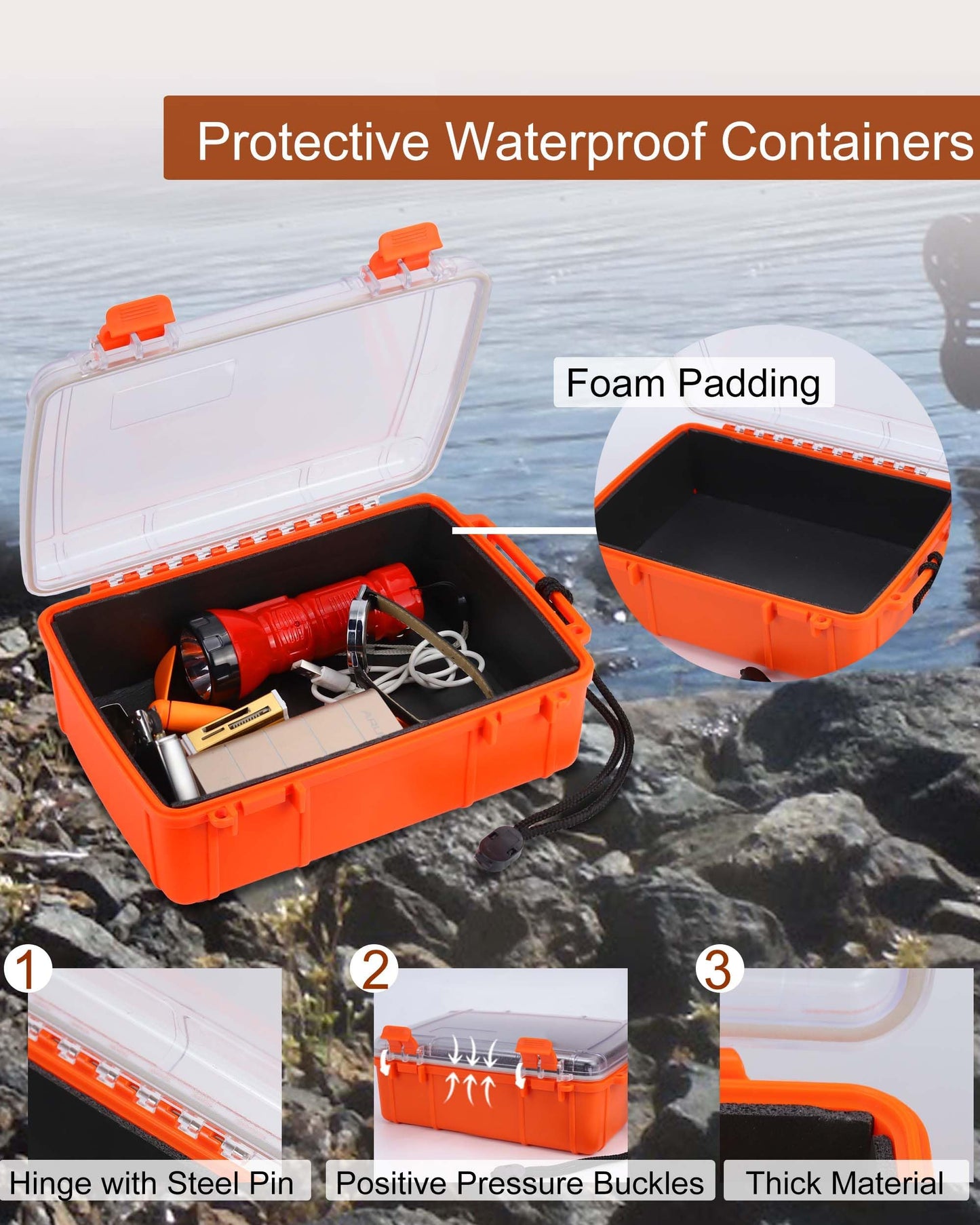 Dry Box for Boat Floating Waterproof Containers for Kayaking & Boating