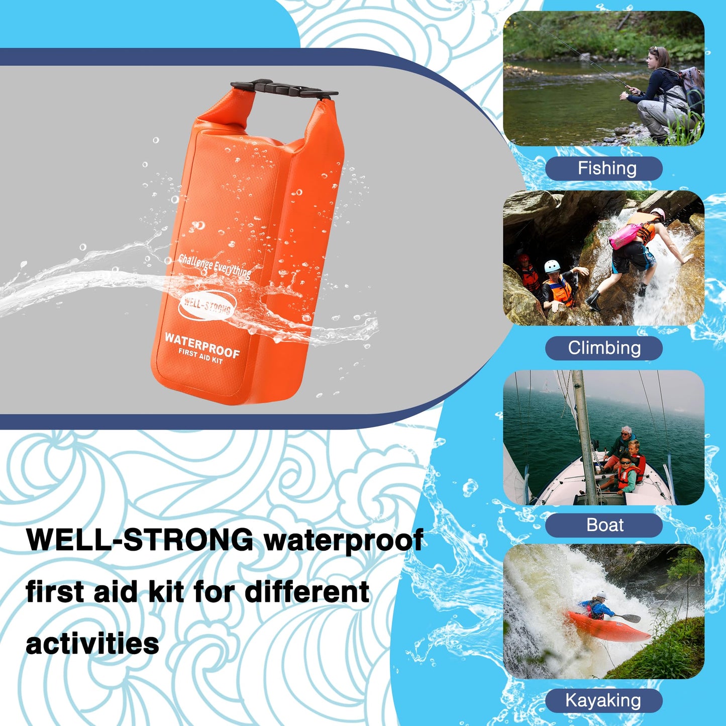 Waterproof First Aid Kit Roll Top Boat Emergency Kit